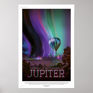 NASA Toekomstige Reisposter - Aurora's van Jupiter Poster