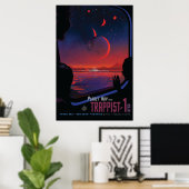 Nasa / TRAPPIST-1e / Planet HOP / Poster (Thuiskantoor)