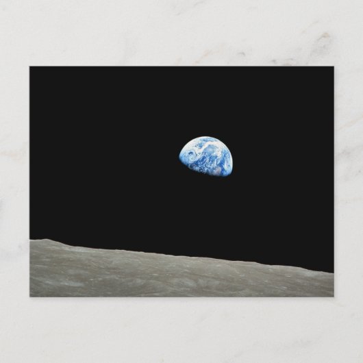 NASA - Uitzicht van Apollo8, Dec24, Earthrise Briefkaart (Voorkant)