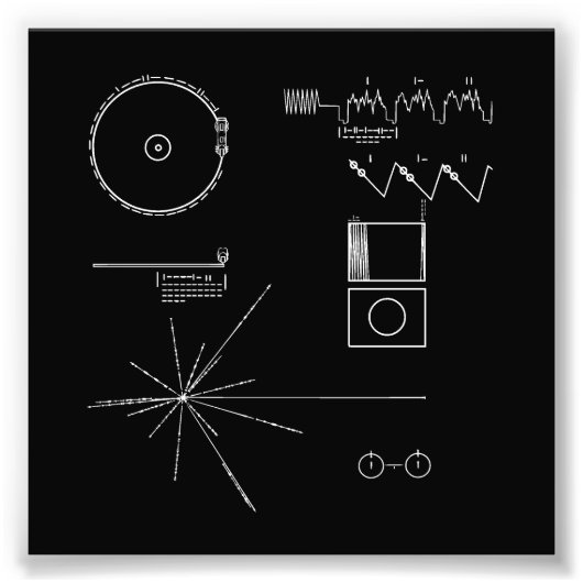 NASA Voyager Golden Record Foto Afdruk (Voorkant)