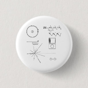 NASA Voyager Golden Record Ronde Button 3,2 Cm
