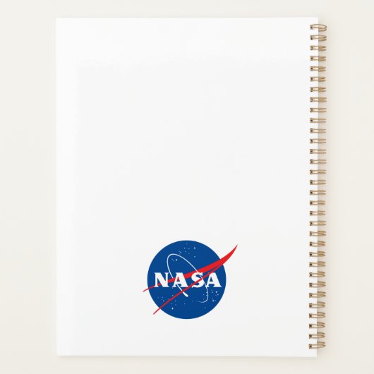 NASA Webb Space Telescope Rocket White Gold Spiral Planner (Achterkant)