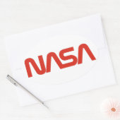 NASA Worm Logo Ovale Sticker (Envelop)