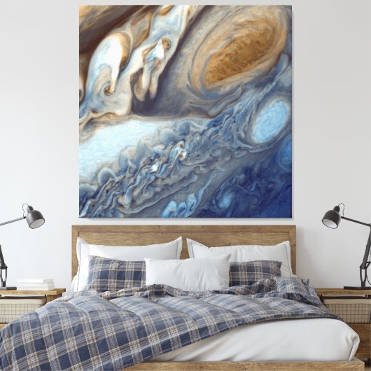 NASA's Jupiter Swirls Canvas Afdruk (Insitu (Slaapkamer))