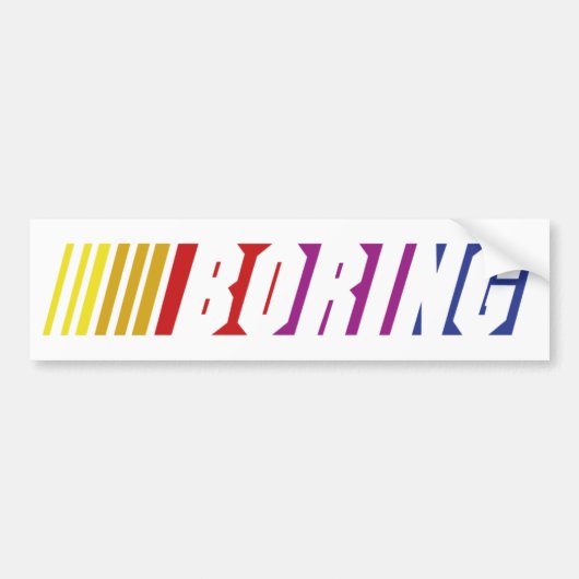 Nascar Boring Bumpersticker (Voorkant)