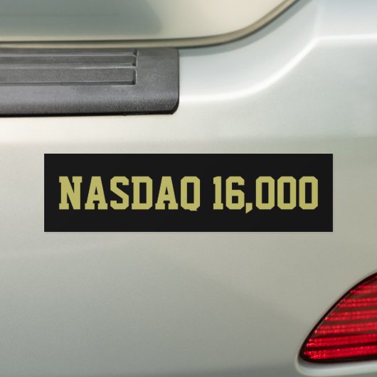 NASDAQ 16000 Beursviering Bumpersticker (Op auto)
