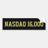 NASDAQ 16000 Beursviering Bumpersticker (Voorkant)