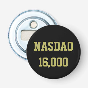 NASDAQ 16000 Beursviering Button Flesopener