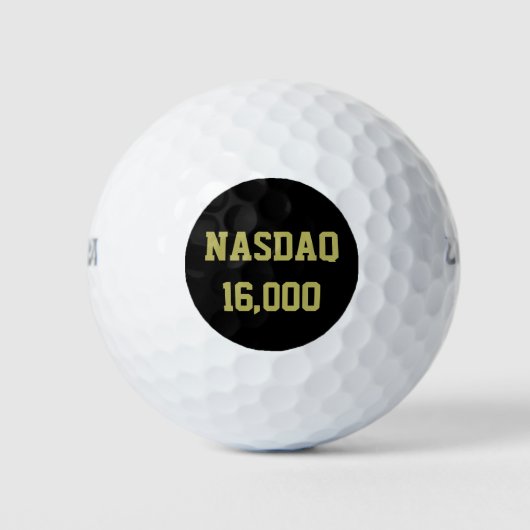NASDAQ 16000 Beursviering Golfballen (Voorkant)