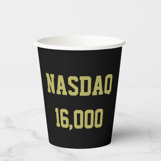 NASDAQ 16000 Beursviering Papieren Bekers (Voorkant)