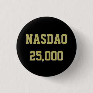 NASDAQ 25000 beursviering Ronde Button 3,2 Cm