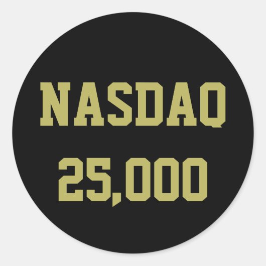 NASDAQ 25000 Stock Market Celebration Ronde Sticker (Voorkant)