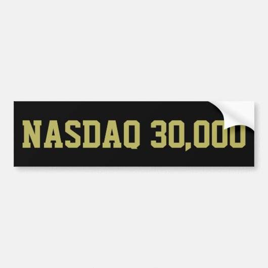 NASDAQ 30000 Beursviering Bumpersticker (Voorkant)