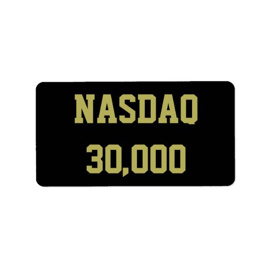 NASDAQ 30000 beursviering Etiket (Voorkant)