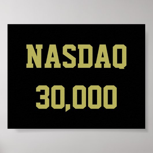 NASDAQ 30000 Stock Market Celebration Poster (Voorkant)