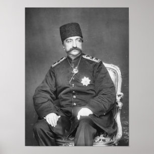 Naser al-Din Shah Qajar van Perzië Poster
