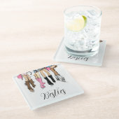 Nash Bash Bachelorette Mode Cowboylaarzen  Glazen Onderzetter (Schuin)