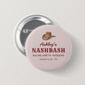Nash Bash Nashville Afscheidscadeau Weekend Ronde Button 5,7 Cm (Voorkant /achterkant)