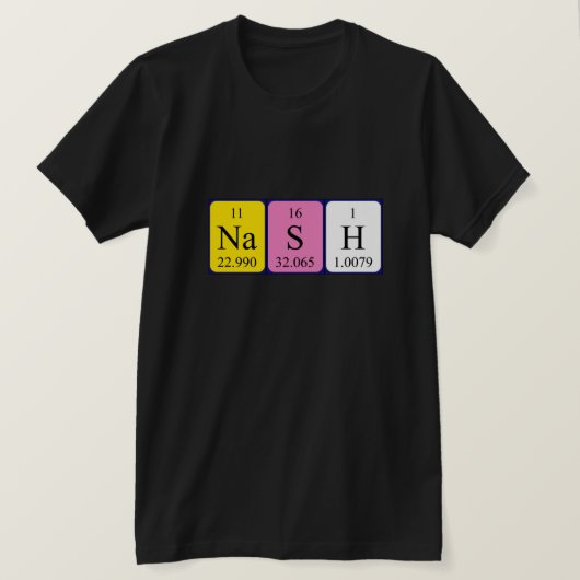 Nash periodiek table name shirt (Design voorkant)
