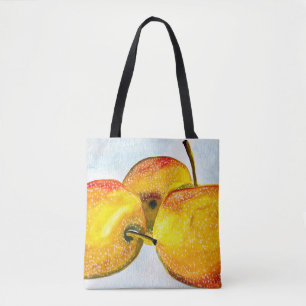 Nashi pear yellow waterverf fruit draagtas