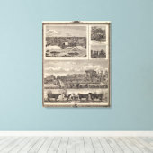 Nashua-boerderij en verblijf canvas afdruk (Insitu (Houten vloer))