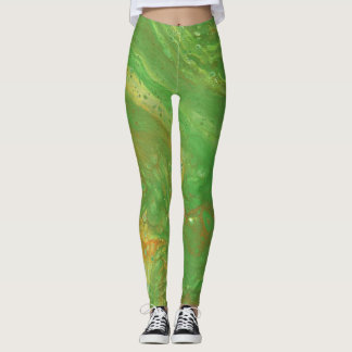 Nashville 2 Soft Green Leggings Abstraits