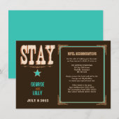 Nashville-accommodatiekaart:  Turkoois Informatiekaartje (Voorkant / Achterkant)