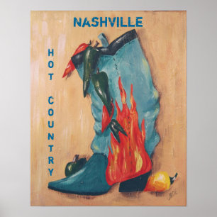 Nashville, affiche chaude de pays