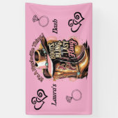 Nashville Afscheidsparty voor de Bruid - Laarzen e Spandoek (Verticaal)