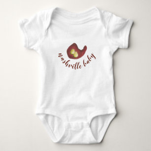 Nashville Baby TN Style Hot BBQ Chicken TENNESSEE Romper
