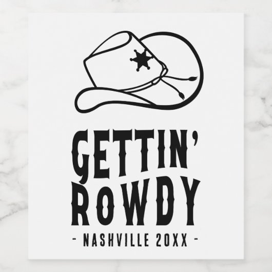 Nashville Bachelorette-feest aangepaste 'Getting R Wijn Etiket (Enkel label)