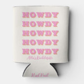 Nashville Bachelorette Howdy Howdy Pink Blikjeskoeler (Voorkant)