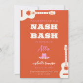 Nashville Bachelorette Party Pink Howdy Invitation (Devant)