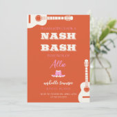 Nashville Bachelorette Party Pink Howdy Invitation (Debout devant)