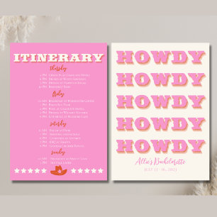 Nashville Bachelorette Party Pink Itinerary Aankondiging