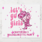 Nashville Bachelorette Rodeo Weekend Sparkling Wijnetiket (Enkel label)