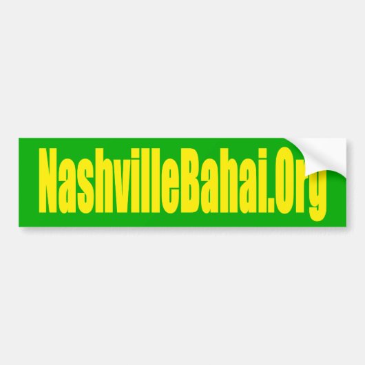 Nashville Baha'i Bumpersticker (Voorkant)