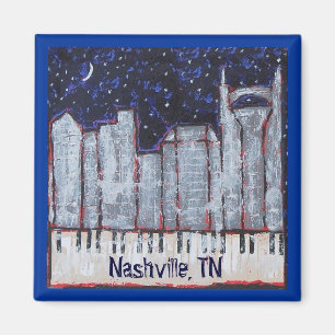 Nashville bij nacht magnet magneet