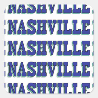 Nashville Blue Block Vierkante Sticker