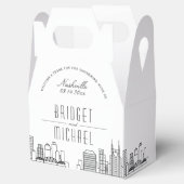 Nashville bruiloft | City Skyline Bedankdoosjes (Geopend)