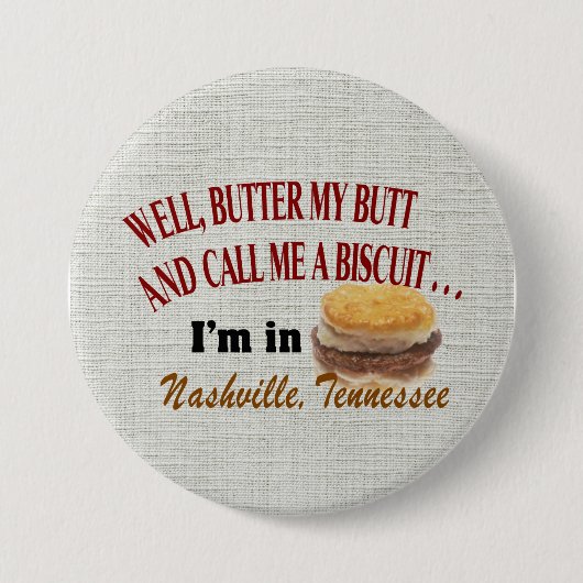 Nashville Butter Biscuit, 3-inch ronde Button (Voorkant)