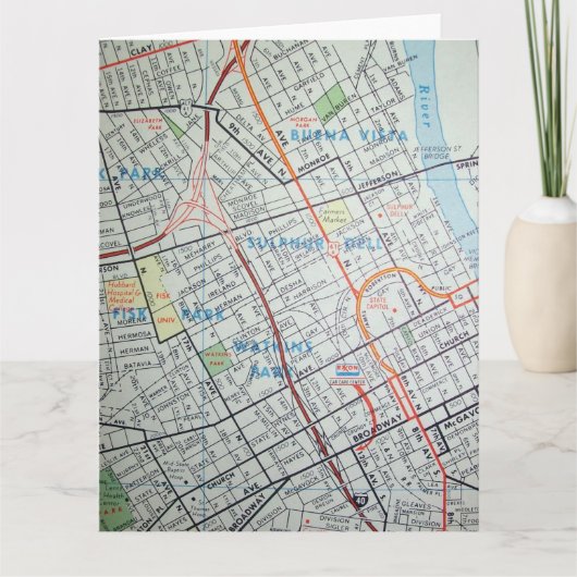 Nashville, carte de cru de TN (Devant)