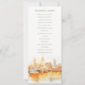 Nashville City Skyline Waterverf Wedding Programma (Achterkant)