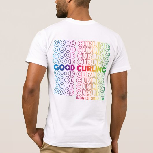 Nashville Curling Club Pride T-Shirt avec logo de (Dos)