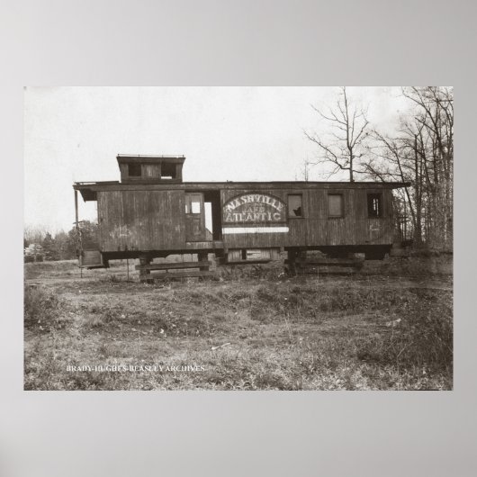 Nashville en Atlantic Railroad Caboose Poster (Voorkant)