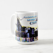 Nashville Est Musique City Café Mug (Devant gauche)