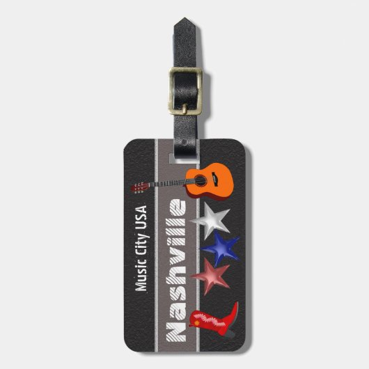 Nashville - étiquette bagage (Devant Vertical)