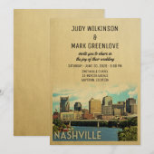 Nashville Faire-part de mariage Tennessee (Devant / Derrière)