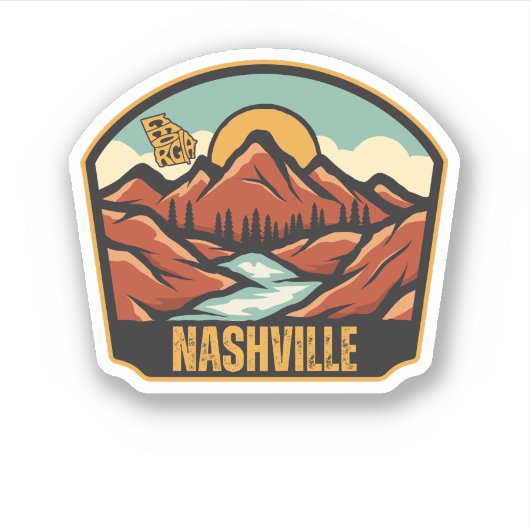 Nashville, Georgia Sticker (Voorkant)