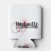 Nashville Guitar waterverf hartontwerp Blikjeskoeler (Achterkant)